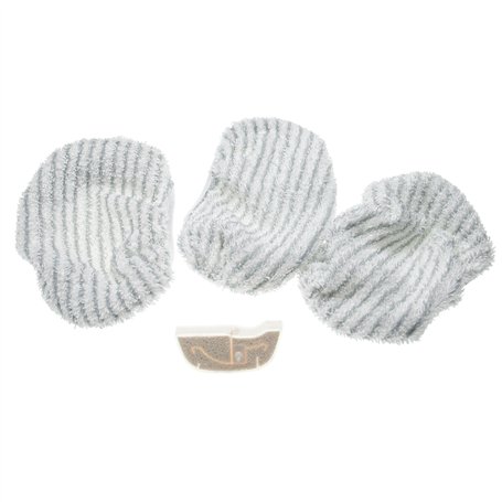 vhbw Set de rechange 4 pièces compatible avec Rowenta Steam Power RY6537WI / 4Q0 nettoyeur vapeur - Filtre anti-calcaire + linge