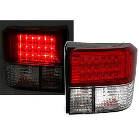 AD Tuning GmbH & Co. KG AD Tuning GmbH & Co 960421 Set de Feux arrière LED en Verre Transparent -Rouge/Blanc