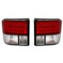 AD Tuning GmbH & Co. KG AD Tuning GmbH & Co 960421 Set de Feux arrière LED en Verre Transparent -Rouge/Blanc