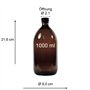 Viva-Haushaltswaren Gabriele Hesse e.K. Lot de 2 bouteilles de pharmacien marron de 1000 ml - Fabriqué en Allemagne - Sans BPA -