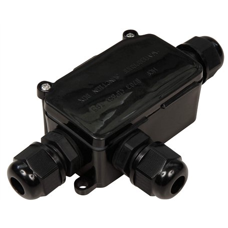 McPower 1300409 Boîte de raccordement en plastique résistant aux UV avec joint en caoutchouc 2 sorties