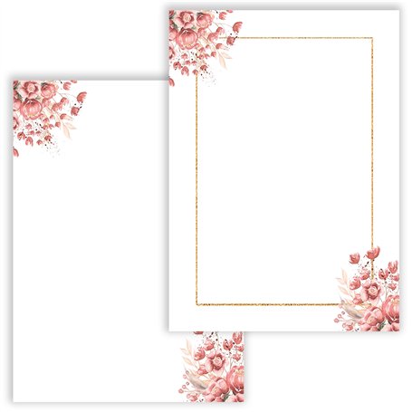 Lot de 20 cartes postales vierges avec motif - Cartes postales à personnaliser soi-même - Cartes d'invitation à faire soi-même -