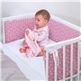 babybay Tour de lit piqué compatible avec le modèle Boxspring XXL, blanc mélange d'étoiles sable/bleu azur