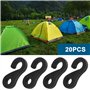 EMSea 20pcs Crochet Amortisseur de Tente Crochet Coupe-Vent Accessoires de Tente pour Tentes de Camping Auvents Pare-Soleil en P