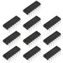 EMSea Lot de 10 Puces de Porte Logique 6 Canaux SN7404N Onduleur Hexad¨¦cimal PDIP-14 pour Applications de Traitement de Signal
