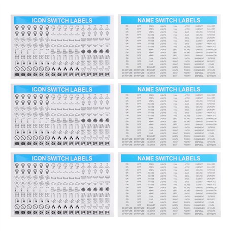 ECSiNG Lot de 6 Autocollants pour Interrupteur électrique 21