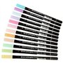 Tsukineko Set de 12 Feutres Aquarelle Pastels Double Embout