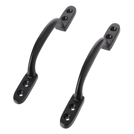 Bulk Hardware BH00060 Paquet de 2 Poignées anciennes 150 mm Noir