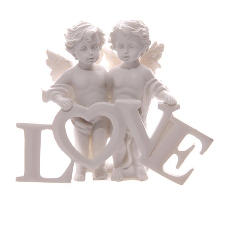 Puckator CHE82 Figurine Couple d'ange Tenant Les Lettres Love