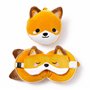 Relaxeazzz Coussin de Voyage avec Masque Finnik Le Renard - Animaux Doux