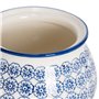 Nicola Spring Sucrier à motifs avec couvercle - Bleu marine - Lot de 1 - Pot à sucre en porcelaine imprimé à la main, pot à sel