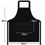 TRIXES Tablier de Chef de Cuisine Noir et Blanc