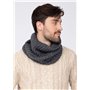 likemary Snood Homme – Tour de Cou & Cache Cou en Laine Mérinos – Écharpe Tubulaire Fait Main – Cadeau Éthique et Chaleureux Gri