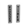 Pousser Tirer pousser tirer pour les portes. Acrylique argentée avec écriture noire et support adhésif. Parfait pour les magasin