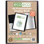eco-eco Eco001x2 Lot de 2 porte-vues A5 50% recyclé avec 20 pochettes en plastique Noir