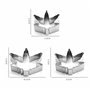 Selecto Bake 3 Pcs Ensemble d’emporte pièces de feuille de marijuana Emporte pièces à biscuit fondant Outils de cuisson pour la 