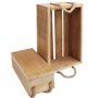 BELLE VOUS Caisse en Bois avec Poignées en Corde (Lot de 2) - Cagette Bois Emboîtable Ouverte - Pour Maisons, Chambres, Cuisines