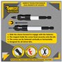 SabreCut SCRK8 Lot de 6 porte-embouts magnétiques professionnels 75 mm et 150 mm avec 4 embouts à impact 25 mm PH2 PZ2 Phillips
