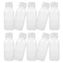 Angoily 10 Pièces 200Ml Vide Bouteilles de Lait en Plastique avec des Couvercles Boire du Jus De Boissons Transparent Conteneur