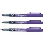 Pilot V Sign Pen Lot de 3 stylos à encre liquide Pointe de 2 mm d'épaisseur Violet