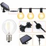 FOREVER guirlande lumineuse solaire 5,5 m 10 ampoules à filament clair Edison IP44 avec panneau solaire / 4 modes d'éclairage va