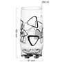Glasmark KROSNO 1992 Lot De 6 Verres À Cocktail En Verre Transparent Haute Brillance Jus Eau Soda Restaurant Bar 350 ml Motif Tr