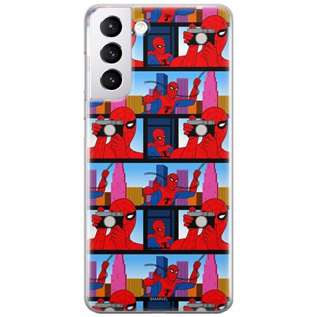 ERT GROUP Coque de téléphone Portable pour Samsung S21 Original et sous Licence Officielle Marvel Motif Spider Man 038 Parfaitem