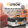 HOTECHE Mallette à outils vide | Boîte à outils en acier inoxydable avec couvercles en polypropylène transparent | Dimensions :
