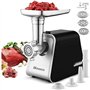 Nictemaw Hachoir à viande électrique 2000 W - Multifonctions avec 3 Plaques de Broyage
