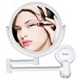 MASMAS Miroir maquillage mural de salle de bain grossissement 1 x 2 x cosmétique double face 360 rotatif