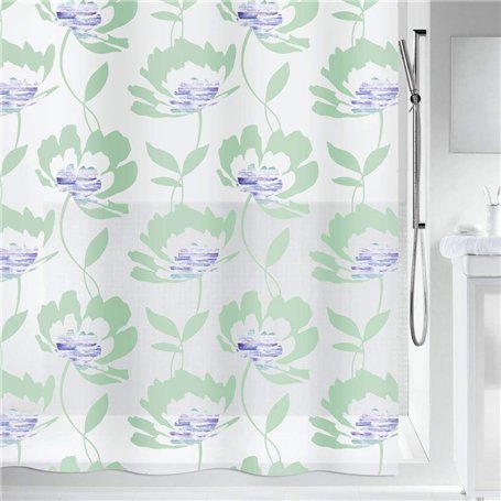 Spirella PEVA-Duschvorhang Blossom Green 180x200 cm Rideau de Douche
