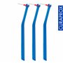 Porte-brosses interdentaires Curaprox UHS 470 – Manches Bleus coudés avec système de clic Universel pour Un accès Facile | Pack 