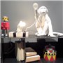 Seletti 14882" Monkey Lampe singe assis en résine, hauteur 32 cm, blanc 34 x 30 cm 40,4 x 37 x 33,6 cm