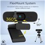 Atlantis Webcam 2K, 5 Mpixel 2560x1944/30fps et Full HD, autofocus, Double Microphone omnidirectionnel, Balance des Blancs, Angl