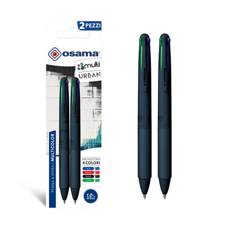 OSAMA 4 Multi Urban – Set de stylos colorés 4 couleurs