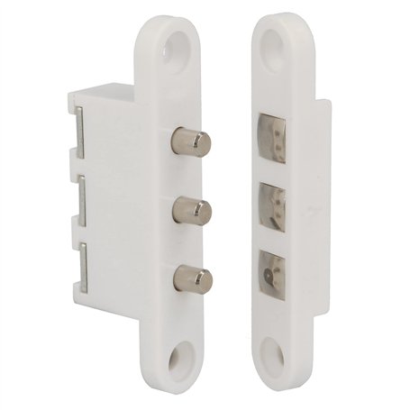 Amig - Connecteur passe-courant pour portes avec 3 Bornes Mod. 2P | Ampérage maximum : 2 A | 71 x 14 mm | Permet le passage du c