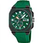 Lotus Montre pour Homme 18976/2 Chrono Boîtier en Fibre de Carbone Noir Bracelet en Caoutchouc Vert