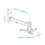TOOQ PJ4015WTN-B - Support inclinable et Rotatif Mural pour projecteur, Noir