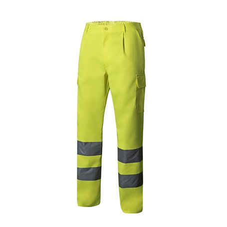 VELILLA 303006 Pantalon multipoches haute visibilité Jaune fluo Taille M