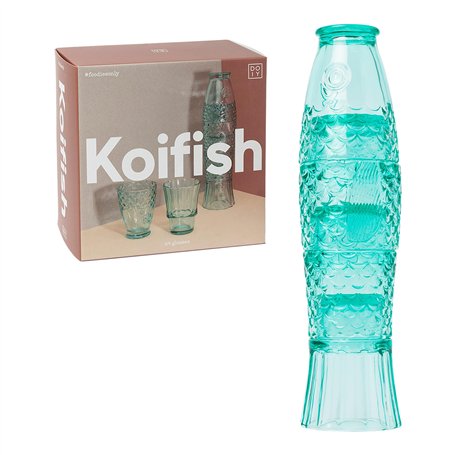 DOIY - Ensemble de verres en cristal - Design en forme de poisson - Fabriqués en cristal - Verres empilables pour la décoration