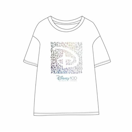 Disney T-Shirt à Manches Courtes Blanc