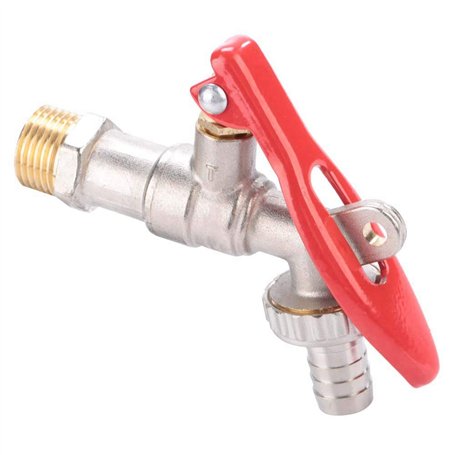 1/2" Robinet d'eau de filetage verrouillable Eau Ball Valve en laiton robinet d'eau Valve extérieure jardin pelouse interrupteur