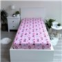 Jerry Fabrics Disney - Drap Housse en Coton Minnie : Fleurs - Rose - 90 X 200 Cm