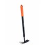 BLACK+DECKER Râteau avec Houe - Jardinage Outillage - Réglable en Longueur 66-101 CM - Cultiver et Désherber - Noir/Orange