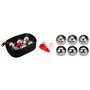 SCHREUDERS SPORT pétanque Mini Jeu de Boules Unisexe, Chrome/Noir, Taille Unique