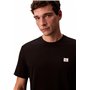 Calvin Klein T-Shirt Manches Courtes Homme Badge Jersey Classic Tee en Coton, Noir (Black), L