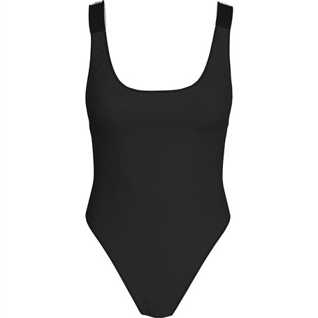 Calvin Klein Maillot de Bain Femme Scoop Back One Piece avec Bretelles Emblématiques