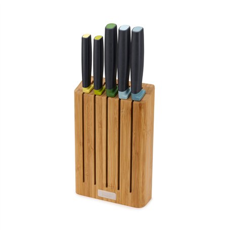 Joseph Joseph Elevate Lot de 5 Couteaux de Cuisine en acier inoxydable japonais