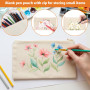 JMIATRY 30 Pcs Pochette Tissu Zippée 12x21CM, Trousse Personnalisable Beige, Pochette Tissu DIY Sac Zippé en Toile, Trousse Maqu