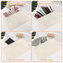 JMIATRY 30 Pcs Pochette Tissu Zippée 12x21CM, Trousse Personnalisable Beige, Pochette Tissu DIY Sac Zippé en Toile, Trousse Maqu